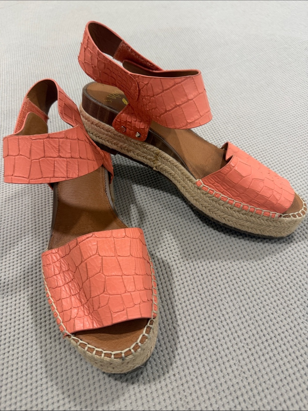 Franco Sarto Coral Textured Espadrille Wedge Sandals - Women